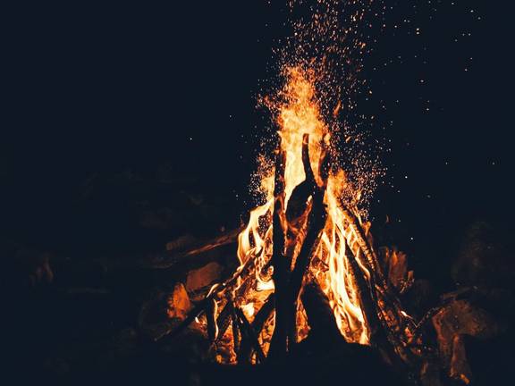 Osterfeuer in Frankenhausen