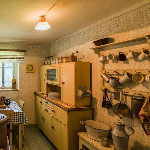 alte Küche im Neubauernhaus